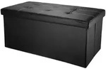 Intirilife Sitzbank, Schwarz, Karton, 78x38x38 cm, Wohnzimmer, Hocker,...