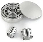 Intirilife Ausstechformen-Setmit, Silber, Metall, 12.5x3.5x12.5 cm, rostfrei, Backen,