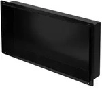 LuxeBath Duschnische, Schwarz, Metall, Rechteckig, 60x30x10 cm, Badezimmer, Baden &
