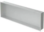 LuxeBath Duschnische, Silber, Metall, Rechteckig, 90x30x10 cm, Badezimmer, Baden &
