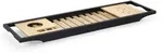 Badregal, Schwarz, Naturmaterialien, 20x3.5x70 cm, Badezimmer, Badezimmerregale,