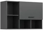 Mid.you H&auml;ngeschrank, Anthrazit, Kunststoff, 3 F&auml;cher, einzeln stellbar, 95x64x34