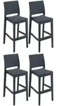 CLP Barhocker, Dunkelgrau, Kunststoff, 40x108x51 cm, Esszimmer, Barm&ouml;bel,...