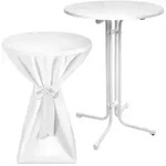 Beautissu Stehtisch, Wei&szlig;, Kunststoff, Rund, 80x110x80 cm, Esszimmer, Tische,