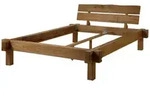 Massivmoebel24 Bett, Braun, Holz, Echtholz,Wildeiche, 140x200 cm, Schlafzimmer,
