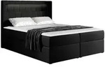 Mirjan24 Boxbett, Schwarz, Textil, H&ouml;he ca. 22 cm, Rechteckig, 200x200 cm,
