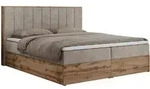 MKS Boxbett, Beige, Textil, 2-Sitzer, H4, Rechteckig, 180x200 cm, Schlafzimmer,