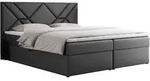 Boxbett, Dunkelgrau, Textil, 2-Sitzer, H3, 7-Zonen, Rechteckig, 120x200 cm,