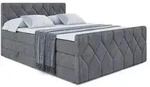 Altdecor Boxspringbett, Dunkelgrau, Holzwerkstoff, H&ouml;he ca. 40 cm, 200x200 cm,
