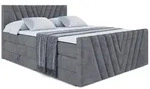 Altdecor Boxspringbett, Dunkelgrau, Holzwerkstoff, H&ouml;he ca. 20 cm, 180x200 cm,