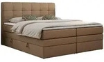 MKS Boxspringbett, Braun, Textil, 2-Sitzer, H3, Rechteckig, 180x200 cm, Schlafzimmer,