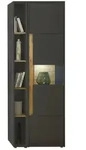 Furn.Design Aktenschrank, Grau, Eiche Wotan, Kunststoff, Nachbildung,Eiche,...