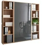 Mid.you Aktenschrank Office Edition - SW Set 3 hoch, Sonoma Eiche, Anthrazit