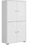 Mirjan24 Schuhschrank, Wei&szlig;, Kunststoff, Rechteckig,Rechteckig, 70x131x33 cm,