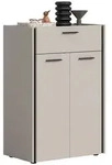 Xonox Schuhkommode, Beige, Holzwerkstoff, 75x106x37 cm, Schlafzimmer, Nachttische