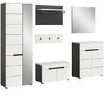 Livetastic Garderobe, Grau, Wei&szlig;, Holzwerkstoff, 5-teilig, 1 Schublade(n)