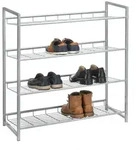 CARO-M&ouml;bel Schuhregal, Silber, Metall, Mode, 81x84x30 cm, Garderobe,