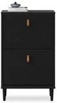 Idimex Schuhkipper, Schwarz, Holz, Kiefer, Vintage, 59x96x25 cm, Garderobe,