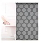 Relaxdays Duschrollo, Grau, Kunststoff, Metall, 100x4.5 cm, Badtextilien,