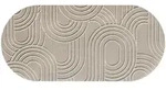 wash+dry FU&szlig;MATTE Sand Twist, Beige, Textil, Ornament, oval, 70x150 cm,...