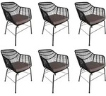 Home Deluxe Gartenstuhl, Schwarz, Metall, 60x82x63 cm, Gartenm&ouml;bel,...