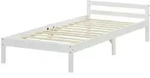Homestyle4u Holzbett, Wei&szlig;, Holz, Kiefer, 90x200 cm, Schlafzimmer, Betten