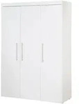 Roba Kleiderschrank, Wei&szlig;, Holzwerkstoff, 138x195x52.5 cm, Babym&ouml;bel,