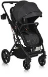 Moni Kinderwagen, Schwarz, Metall, 59x109x96 cm, unisex, Federung, Baby on Tour,