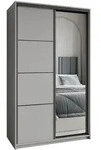 Masseno Schwebet&uuml;renschrank, Graphit, Holzwerkstoff, 5 F&auml;cher, 2 Schubladen,