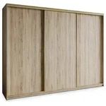 Masseno Schwebet&uuml;renschrank, Sonoma Eiche, Gold, Holzwerkstoff, 9 F&auml;cher, 4