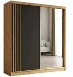 Masseno Schwebet&uuml;renschrank, Eiche Artisan, Holzwerkstoff, 7 F&auml;cher,...