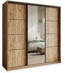 Masseno Schwebet&uuml;renschrank, Orange, Schwarz, Holzwerkstoff, 9 F&auml;cher, 4