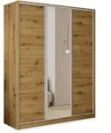 Masseno Schwebet&uuml;renschrank, Eiche Artisan, Holzwerkstoff, 7 F&auml;cher, 4...