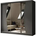 Beautysofa Schwebet&uuml;renschrank, Graphit, Holzwerkstoff, 12 F&auml;cher, 4...