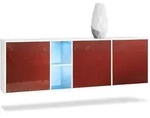 Vladon Sideboard, Bordeaux, Holzwerkstoff, 182x53x35 cm, Wohnzimmer, Kommoden &