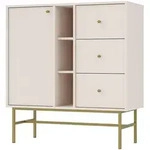 Masseno Kommode, Beige, Holzwerkstoff, 3 Schubladen, 100x108x41 cm, Wohnzimmer,