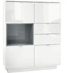 Vladon Highboard, Grau, Holzwerkstoff, 103x123x37.5 cm, Wohnzimmer, Kommoden &