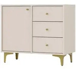 Masseno Kommode, Beige, Holzwerkstoff, 3 Schubladen, 84x72x41 cm, Wohnzimmer,