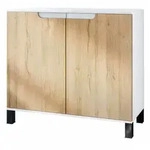 Vladon Kommode, Eiche, Holzwerkstoff, 92.5x84.5x35 cm, Wohnzimmer, Kommoden &