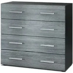 Vladon Kommode, Anthrazit, Holzwerkstoff, 76x72x35 cm, Wohnzimmer, Kommoden &