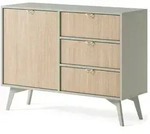 Masseno Kommode, Hellgr&uuml;n, Holzwerkstoff, 3 Schubladen, 106x80x38 cm,...