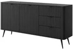 Masseno Sideboard, Schwarz, Holzwerkstoff, 3 Schubladen, 163x81x38 cm,...
