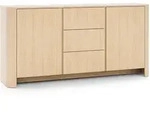 Masseno Sideboard, Eiche, Holzwerkstoff, 3 Schubladen, 168x84x39 cm, Wohnzimmer,
