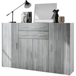 Vladon Highboard, Anthrazit, Holzwerkstoff, 166.5x106.5x35 cm, Wohnzimmer,...