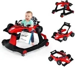 Costway Lauflernwagen, Rot, Kunststoff, 64x56x76 cm, Spielzeug, Babyspielzeug,