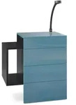 Vladon Nachttisch, Petrol, Holzwerkstoff, 60x63x36 cm, Schlafzimmer, Nachttische