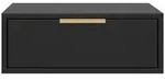 Selsey Nachttisch, Schwarz, Holzwerkstoff, 1 Schubladen, Rechteckig, 50x20.2x37...