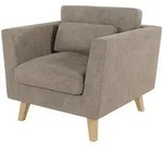 S-Style Sessel, Beige, Textil, Echtholz,Buche, 1-Sitzer, F&uuml;llung: