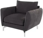 S-Style Sessel, Graphit, Textil, Echtholz,Buche, Birke, 1-Sitzer, F&uuml;llung: