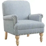 Mid.you Ohrensessel Jaya, Blau, Holz, Metall, Textil, 76x89x73 cm, gepolsterte